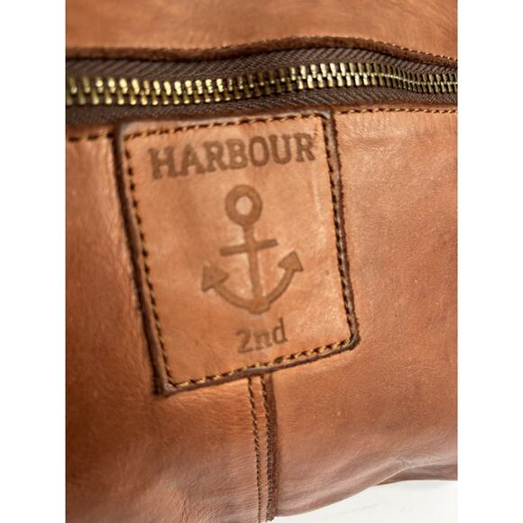 Harbour 2nd Anchor Love Leather Convertible Crossbody Flap Over Option Cognac - Picture 8 of 13